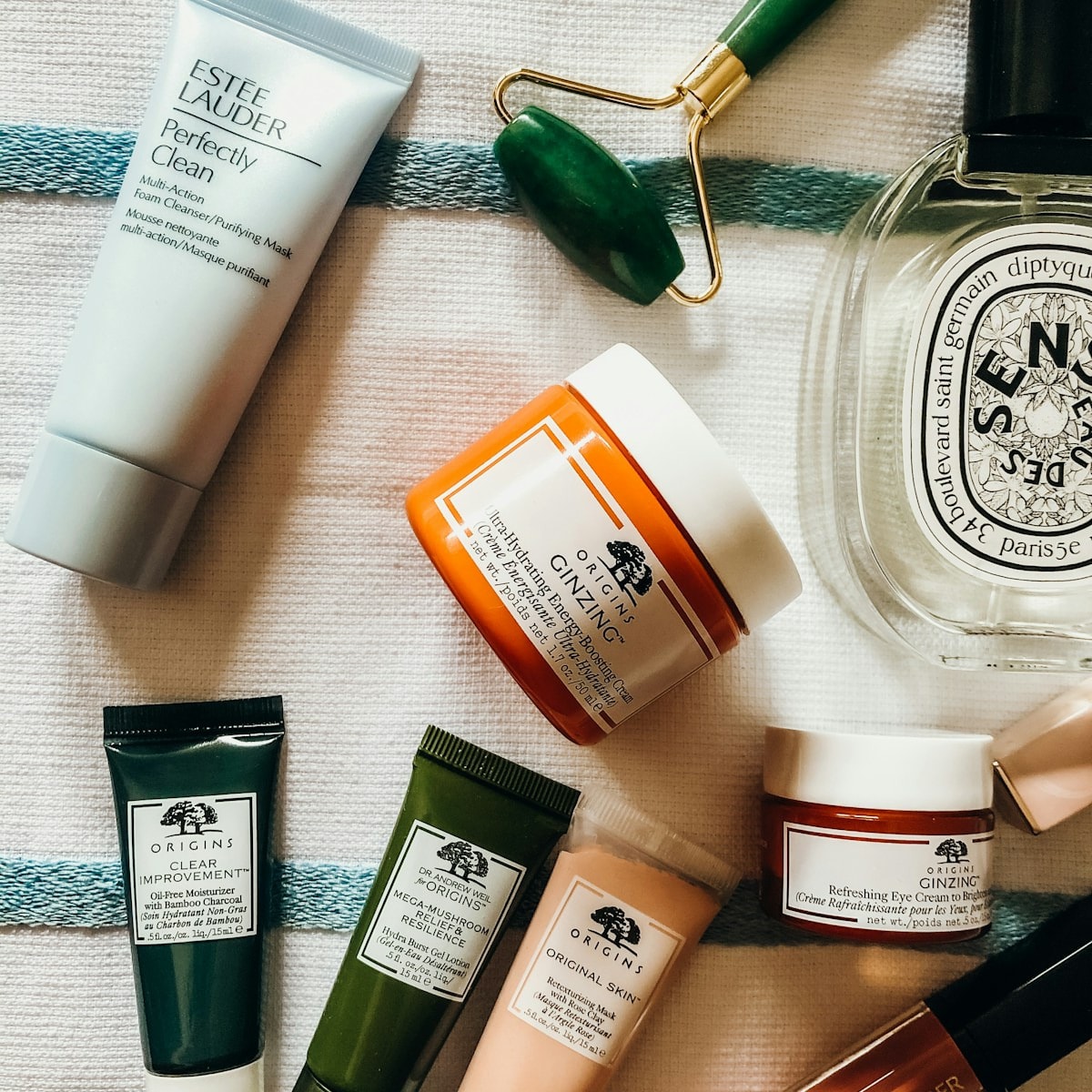 Beauty product flat-lay content
